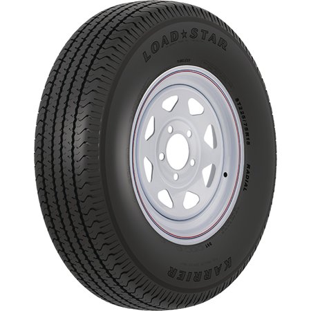 LOADSTAR TIRES Loadstar ST Radial Tire and Wheel (Rim) Assembly ST225/75R-15 6 Hole D Ply 32664